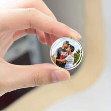 1pc Customized Brooch Clothing Accessory Custom Photo Circular Glass Brooch Display Personalized Dressing - Style - View 6