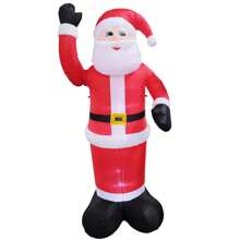 Electric Inflatable Santa Claus Christmas With Mechanical Arm Light Christmas Decoration Parties Giant Led End Of Year - Đỏ - Xem 2