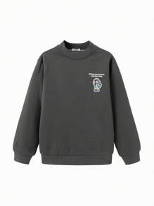 Balabala Tween-Jungen Sweatshirt mit Thermofutter, neue Herbst/Winter-Kollektion 2024