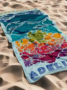 1 件定制沙滩巾、速干游泳巾、舒适沙滩巾、时尚泳池巾、自定义名称、美人鱼、海洋、大海、可爱、花式、复古、漂亮的瑜伽垫、沙滩配件、母亲节、生日、情人节、父亲节、毕业典礼、婚礼、乔迁之喜必备节日礼物浴室、客厅、卧室、家居夏季浴室装饰旅行必需品旅行配件海滩必需品 - 款式1 - 查看 8