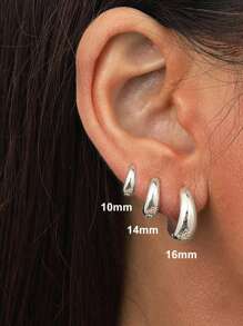 1 Pair Simple Plain Hoop Multi-Size Earrings S925 Sterling Silver Simple Casual Women's Earrings High Quality Jewelry Gift Holiday Gift Birthday Gift Suitable For Women Daily Wear