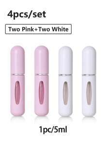 1/2/4 chai xịt nước hoa 5ML rỗng, chai xịt nước hoa có thể nạp lại, chai xịt mini, chai nước hoa bỏ túi nhỏ, hộp đựng bơm mùi hương, hộp đựng nước hoa rỗng di động cho du lịch, trường học hoặc tiệc tùng (trắng + hồng + đỏ hồng + tím) - Nhiều màu - Xem 16