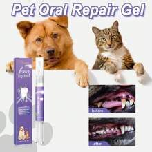 Gel reparador oral para mascotas que elimina el mal aliento y el sarro. Cuidado refrescante para los dientes de mascotas. Bolígrafo para limpieza dental de mascota