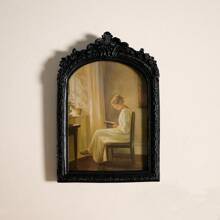 1pc European Retro Carved Resin Wall Hanging Photo Frame Decor Gifts Birthday Graduation
