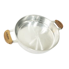 Aluminum Frying Pan With Half Moon Handle 30cm Without Lid - 拋光 - 查看 4