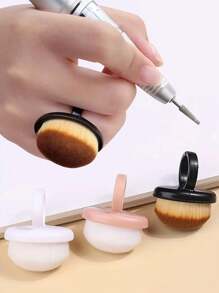 MAOMIA 1pc Ring Nail Cleaning Brush Easy To Use Nail Art Brush Suitable For Nail Salon Cleaning Tools