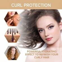 Crema hidratante rizada Hoegoa Moisturizing Curl Cream de 100ml, crema elástica hidratante para cabello rizado