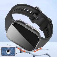 Estuche de vidrio templado + PC compatible con Redmi Watch 5 Active 5 Lite Smart Watch - Correa, protector de pantalla y accesorios