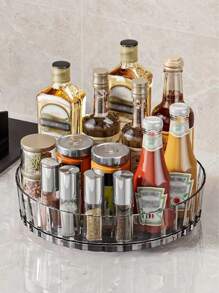 1 pieza Estantería giratoria de cocina, organizador giratorio de condimentos y especias para el hogar, organizador de especias y condimentos para armarios