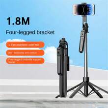 2026 New 1.8M Wireless Selfie Tripod Foldable Stand Equipped With Bluetooth Remote Control For Action Cameras Smartphones Balance Steady Shooting Live - Black - View 4
