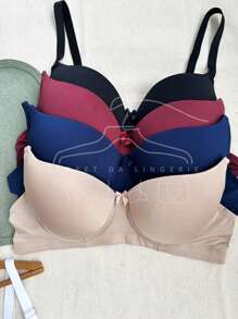 Kit 2 Reinforced Plus Size Bras With Wide Straps And Large Cup Basic Comfort Everyday Lingerie Intimate Fashion