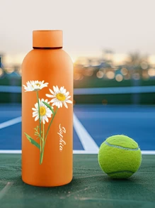 1 szt. 500 ml spersonalizowany kubek termiczny z personalizowanym imieniem i motywem kwiatowym, prosty cylindryczny kubek do kawy, kubek podróżny do samochodu, spersonalizowany kubek termiczny, spersonalizowany prezent urodzinowy, prezent dla druhny, wykwintny, wysokiej jakości, spersonalizowany na rocznice, na Walentynki, na Dzień Matki, na urodziny, na Dzień Ojca, na ukończenie szkoły, na wesela, na parapetówkę, gotowy na brunch