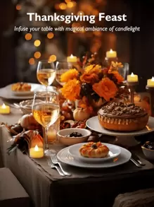 12/24/48pcs Flameless LED Candles Lights, Battery Powered Tealight, Romantic Tea Candles For Birthday Party Wedding Decorations, Home Decor, Candle Warmer, Gift, Fake Candles,Home Decor,Gift,Led Candles,Fake CandlesCandle Lights Gifts Graduation