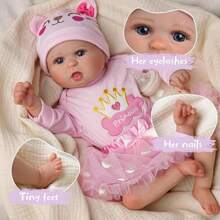 Vivid Rebirth Baby Doll -20 Inch Realistic Newborn Real-Life Baby Doll, With Clothes And Toy Gifts, Suitable For 3-Year-Old Children+