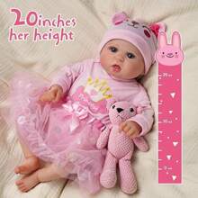 Vivid Rebirth Baby Doll -20 Inch Realistic Newborn Real-Life Baby Doll, With Clothes And Toy Gifts, Suitable For 3-Year-Old Children+