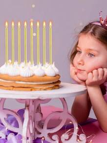 6件/12件 Happy Birthday 字母蠟燭、蛋糕蠟燭、生日蠟燭套組、派對用品、蛋糕裝飾、鍍金、生日蠟燭、Happy Birthday 蠟燭、蛋糕裝飾、蛋糕頂部裝飾、生日派對用品 - 金色 - 查看 4