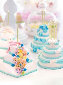 6件/12件 Happy Birthday 字母蠟燭、蛋糕蠟燭、生日蠟燭套組、派對用品、蛋糕裝飾、鍍金、生日蠟燭、Happy Birthday 蠟燭、蛋糕裝飾、蛋糕頂部裝飾、生日派對用品 - 金色 - 查看 6
