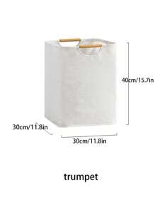 1 pieza, Cesta plegable de lavandería a prueba de humedad e impermeable de gran capacidad para almacenar ropa, juguetes y decoración del hogar, dormitorio