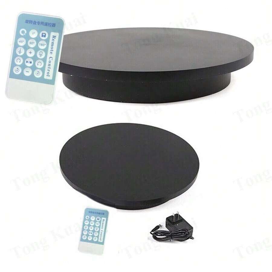 XIANXUS 16.5" 360 Remote Control Electric Motorized Rotating Turntable Display Stand - màu đen - Xem 1