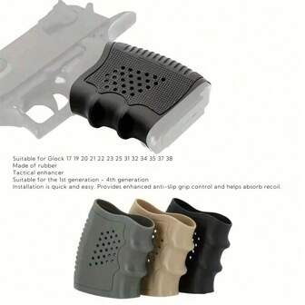 Handgun Anti-Slip Soft Adhesive Protect Cover Grip Glove Holster For Hunting Black Green Gun Accessories