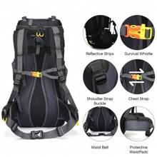 60L Waterproof Backpack Rucksack Large Trekking Bag For Outdoor Camping Hiking Backpack Waterproof Trekking Travel Rucksack Bags For Mens/Womens - Black - View 4