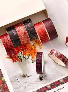 6 Rolls/18 Rolls, Retro Romantic Valentine's Day Washi Tape Set, Love And Love Pattern Design Creative Sticker Rolls, Suitable For Scrapbook Decoration Holiday Card Decoration Card Making - Handbook Gifts For Friends Back To School