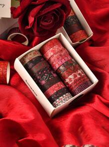 6 Rolls/18 Rolls, Retro Romantic Valentine's Day Washi Tape Set, Love And Love Pattern Design Creative Sticker Rolls, Suitable For Scrapbook Decoration Holiday Card Decoration Card Making - Handbook Gifts For Friends Back To School