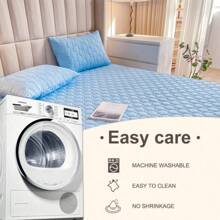 1 Piece Of Waterproof Brushed Fitted Sheet With Inner Waterproof Layer And Simple Solid Color Design, Suitable For Dormitories, Hotels, And Home Use, Effectively Prevent Water Leakage