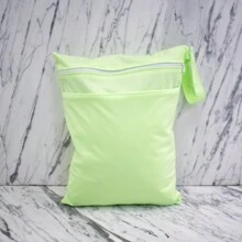 2 Stücke/1 Stück Baby Stoff Windel nass/trocken Beutel mit zwei Reißverschlusstaschen, Reise, Strand, Pool, Sporttasche für Badeanzüge oder nasse Kleidung