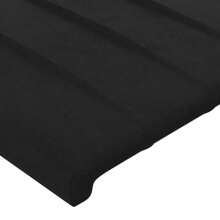 Tête de lit moderne en velours - Cadre de lit à hauteur réglable avec éclairage coloré pour une décoration de chambre à coucher élégante - Noir 103x16x118/128 cm