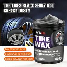 Car Tire Wax - Durable Tire Shiner Restoring Black Color, Covering Whitening, Preventing Cracking & Aging, Renewing Plastic Parts, Covering Scratches, Maintenance Cream Suitable For Bicycles, Motorcycles Tire Renewal & Maintenance