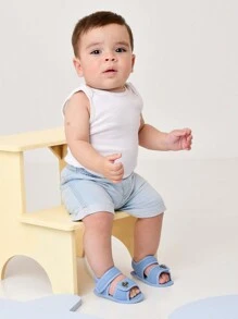 FZ Ferenzo Baby Boy Newborn Flip Flop Sandal Brown Blue Aviator Light Soft Comfort - 藍色 - 查看 2