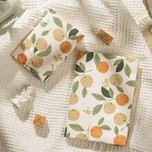 Cubierta de libreta A5 con diseño de naranjas, funda protectora de planificador, protector de cuaderno, suministros de oficina