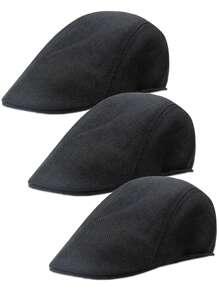 D EXCEED 1PC / 3PCS / 6PCS 男士平顶帽人字形粗花呢男士出租车司机帽 1920 年代常春藤爱尔兰驾驶帽盖茨比帽万圣节装饰礼物角色扮演情人节礼物舞会 - 多色 - 查看 22