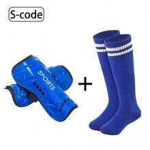 1 set de calcetines de fútbol con espinilleras y correas hasta la rodilla para entrenamiento y competición