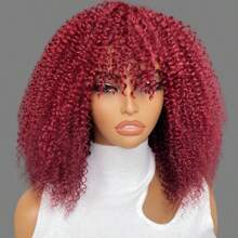 女士卷曲真人假发 250% 密度无胶全机织假发 无蕾丝假发 - S99J - 查看 2