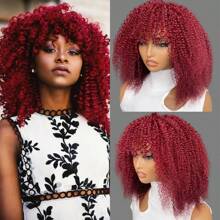 女士卷曲真人假发 250% 密度无胶全机织假发 无蕾丝假发 - S99J - 查看 1