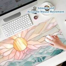 超大向日葵鼠标垫，游戏桌垫，超大键盘垫，可水洗，防滑橡胶底座，缝边，礼品鼠标垫，桌面保护垫，学习桌垫，多种尺寸可选，电脑键盘垫，笔记本电脑垫，返校季游戏鼠标垫，办公桌配件，办公用品，办公桌配件，鼠标垫，桌面鼠标垫 - 太陽花 - 查看 4