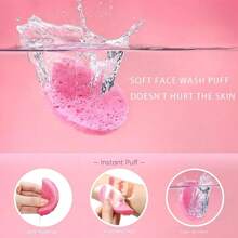 50 Miếng Bọt Biển Nén Cho Thẩm Mỹ Viện 100% Tự Nhiên Elulos Miếng Bọt Biển Spa Cho Mặt, Massage, Tẩy Tế Bào Chết Lỗ Chân Lông, Đắp Mặt Nạ, Tẩy Trang - Hồng - Xem 2