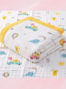 WholeNight 1 件 6 层平纹细布婴儿毯,110*110 厘米柔软吸水襁褓婴儿车被子,适合 0-8 岁新生儿和儿童,四季使用 - 彩色 - 查看 10