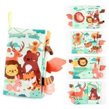 Infant Toddler Early Learning Animal Tail Cloth Book, Ocean Animal Hand Cloth Book, Farm & Forest Animal Cloth Book Toy