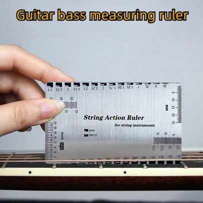 吉他弦距尺、PVC乐器测量尺、电吉他配件、古典贝斯测量工具、不锈钢弦规、琴颈尺