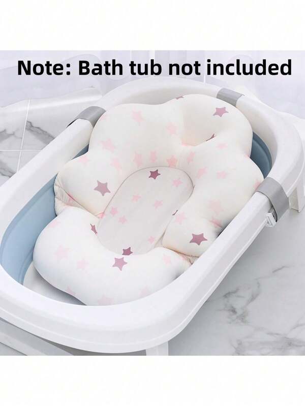 Newborn Baby Bath Net Shower Mat, Infant Bathing Floating Pad Slip-Resistant Cushion For Sitting & Lying