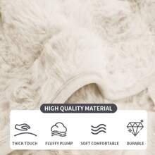 Thick Rabbit Plush Sofa Cover 1 2 3 Seater, New Universal Non-Slip Corner Sofa Cover L Shape Super Soft Faux Fur Sofa Slipcovers For Living Room - Beige - View 3