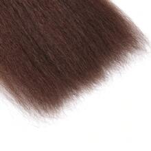 Light Brown Kinky Straight Hair Bundles 4# Brown Colored Human Hair Bundles Yaki Straight Human Hair Bundles #4 Hair Extensions - Light Brown - View 7