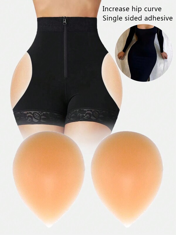 1 Pair Silicone Buttocks Shaping Sticker, Invisible And Painless, Improve Hip Concavity, Suitable For Yoga Pants, Leggings, Tight Pants And More Outfits