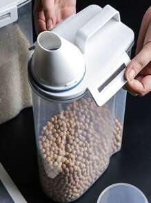 1 pieza Recipiente de almacenamiento de arroz para el hogar, a prueba de insectos y de humedad, frasco sellado para harina, comida para gatos, granos, cubo de almacenamiento, frasco sellado