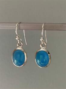 1 chiếc bông tai mặt hình oval san hô sang trọng - Nhiều màu - Xem 5