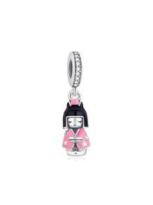 Silver-Plated And Zirconia-Crusted Chinese & Japanese Style Lucky Cat, Lion Dance & Daruma Beaded Pendant Suitable For DIY Bracelet, Necklace And Gifts For Festivals And Birthday - Beads - View 31