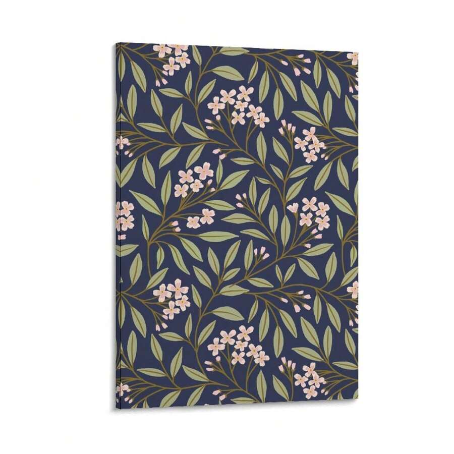 Botanical Wild Flowers Poster Framed Canvas Poster Built In Wooden